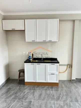 Imagem Apartamento com 39m², 2 dormitórios, sala 2 ambientes, sacada, cozinha, área de serviço. Cozinha...