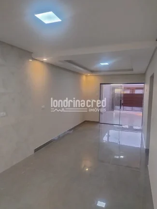 Imagem Casa no Jardim Mônaco em Arapongas, 3 dormitórios (1 suíte), sala, cozinha, banheiro social, 2 vagas de garagem e 88m² de área útil