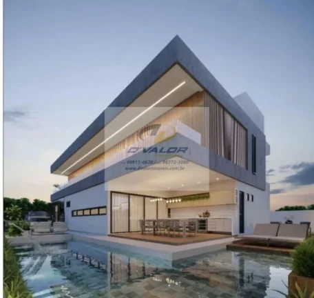 Imagem Vendo excelente casa em condomínio de alto padrão, com 4 suítes todas com closet, sala p/ 3 ambientes, 4 vagas