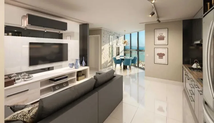Imagem Apartamento em construção com 1 dormitório e 1 vaga de garagem no bairro Canto da Praia em Itapema