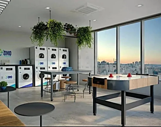 Imagem Apartamento Mobiliado Paraíso - 25M², 1 Dorm, Varanda Envidraçada.