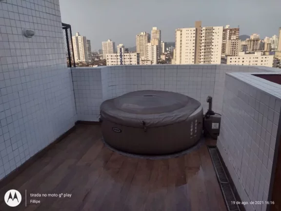 Imagem Cobertura com 3 dormitórios à venda, 136 m² por R$ 580.000,00 - Vila Guilhermina - Praia Grande/SP