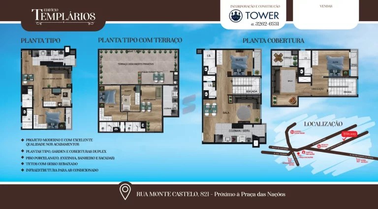 Imagem COBERTURA com 3 dormitórios à venda com 185.99m² por R$ 1.199.497,50 no bairro Tarumã - CURITIBA / PR