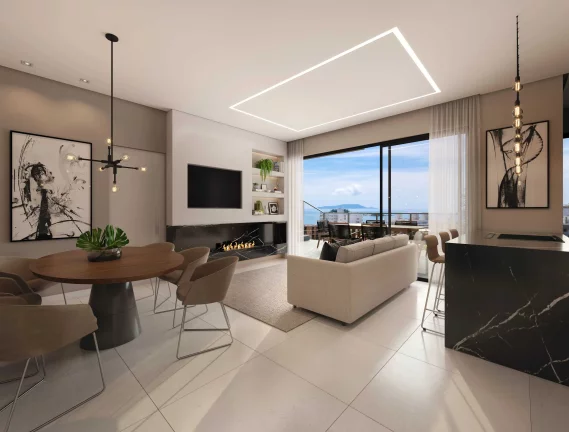 Imagem Apartamento na planta com 3 dormitórios sendo 1 suíte e 1 vaga - Governador Celso Ramos/SC