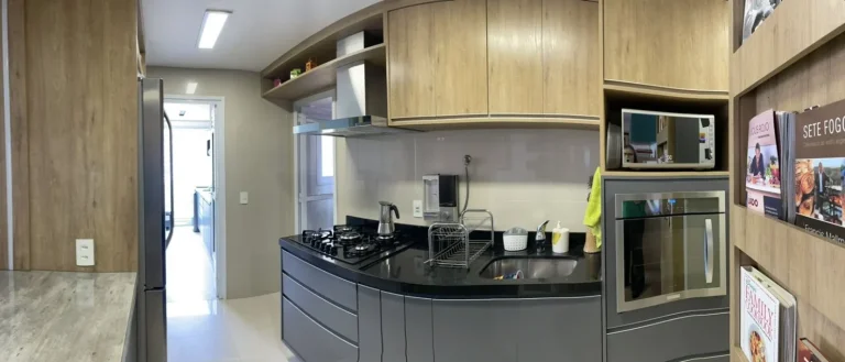 Imagem Apartamento 106 M², 3Q, 1 Suite, 2 banh, lavabo, toda marcenaria, churrasqueira gourmet fechada com ar split, semimobiliado, depósito, área de lazer.