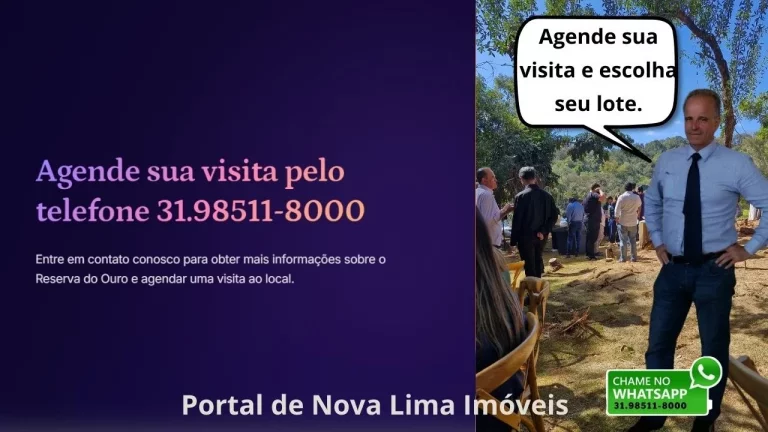 Imagem Apenas 2 lotes disponíveis para Venda - Condomínio Reserva do Ouro um lugar para Morar bem em Nova Lima