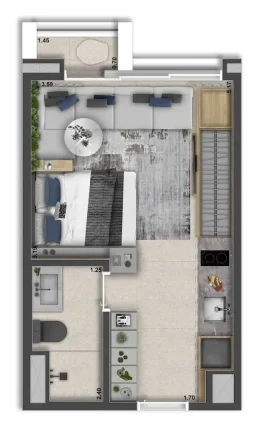 Studio Residencial 24 m2 - Vila Mariana - São Paulo- SP