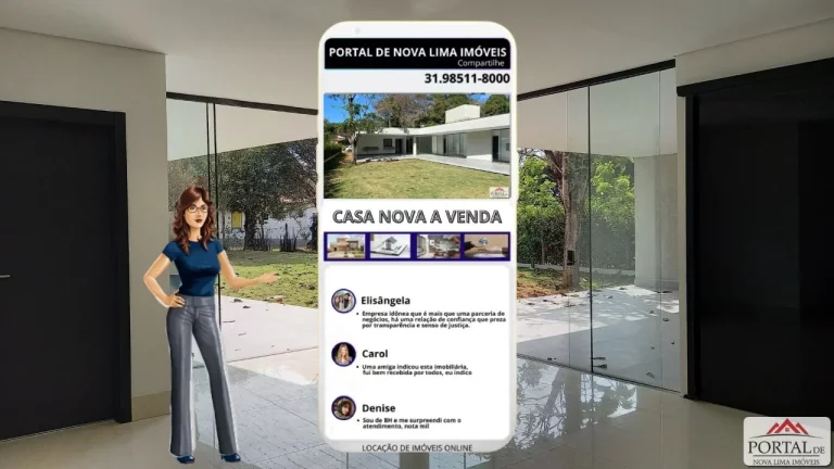 Casa Nova a venda em Nova Lima. Casa de 1 pavimento a venda no condomínio Veredas das Gerais