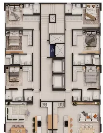 Imagem Apartamento 3 suítes e 2 vagas de garagem em Balneário Perequê/SC