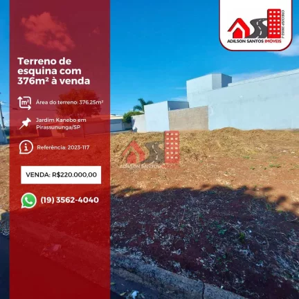 Terreno, Jardim Kanebo, Pirassununga - R$ 220 mil, Cod: 185