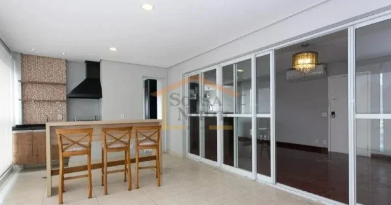 Imagem Apartamento com 120 m², possui 3 dormitórios, sendo 3 suítes, total de 3 banheiros, varanda, áre...