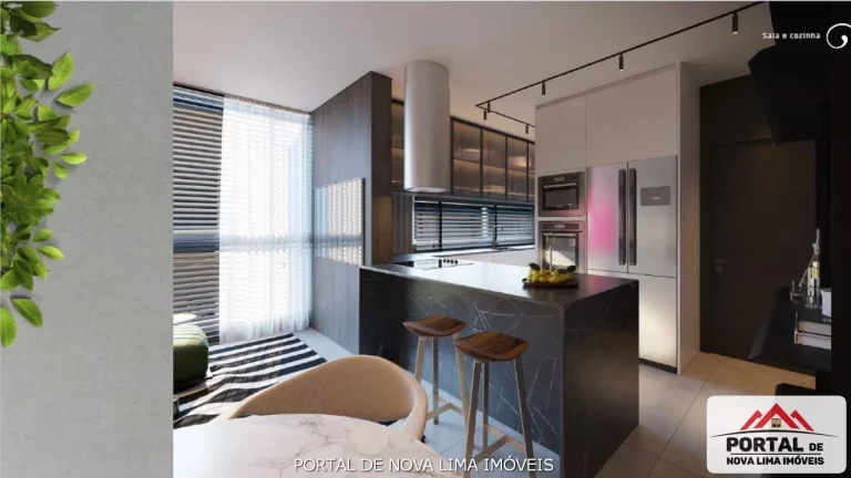 Imagem Apartamento de 3 quartos com 83,98m³ - Sala ampla, Lavabo e cozinha americana, 2 vagas e Lazer Venha morar em um local tranquilo no Funcionários