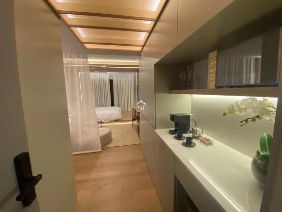 Imagem Studio de 27m com dormitório e terraço, coworking, deck molhado, solarium, espaço gourmet, fitness, sauna, lavanderia, piscina, lounge externo