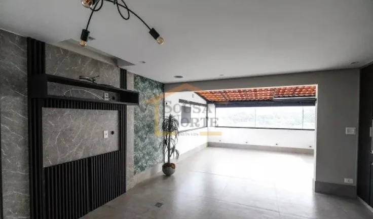 Imagem Cobertura 150m², 2 pavimentos, 3 dormitórios, 3 banheiros, armários planejados, sala de estar, sa...