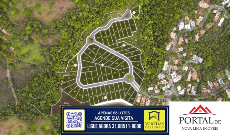 Imagem Lançamento imobiliário em Nova Lima I Apenas 52 lotes para venda no Reserva Especial do condomínio Veredas das Gerais, lotes a partir de 1.000m²
