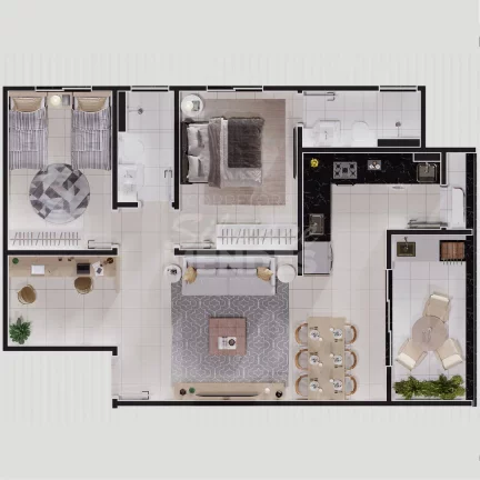 Imagem Apartamento de 68 m² com home office na z. oeste Sorocaba - perto de tudo!!