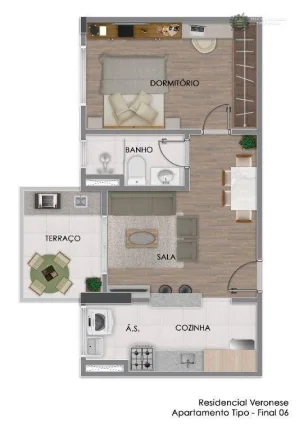 Imagem Apartamento com 1 dormitório à venda, 38 m² por R$ 367.000,00 - Vila Guilhermina - Praia Grande/SP