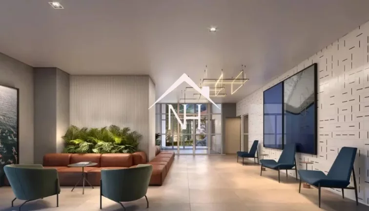 Imagem apartamento de 60m com dormitório e terraço,Churrasqueira,Cinema,Piscina,Salão de festas,Redário,coworking Bicicletário,Coworking,fitnss,lavanderia