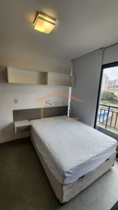 Imagem Apartamento tipo studio com 25 m², localizado no 11º andar. 1 dormitório, 1 banheiro, varanda, ar...