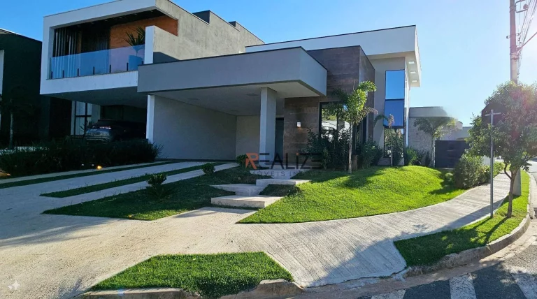 Imagem Casa de esquina com 3 suítes e escritório à venda, 233 m² por R$ 1.915.000 - Condomínio Fechado - Indaiatuba/SP