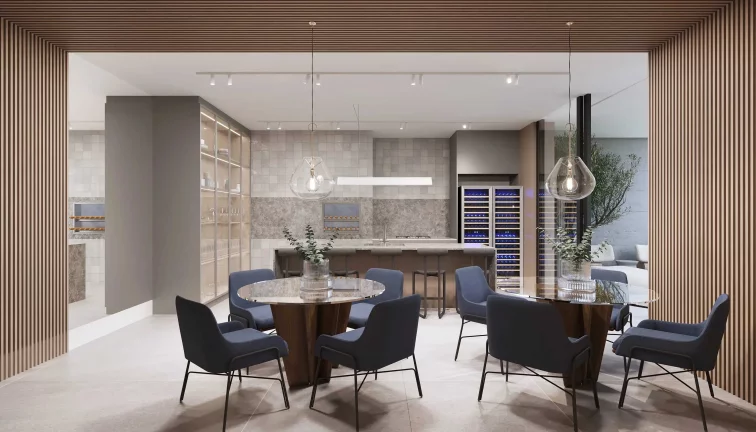 Imagem Apartamento em construção com 3 dormitórios sendo 3 suítes e 3 vagas de garagem em Balneário Camboriú/SC