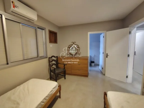 Imagem Apartamento atualizado frente mar nas Astúrias, Guarujá-SP: 3 suítes, 2 salas, 5 banheiros, 2 vagas de garagem, 192m² e suíte de empregada