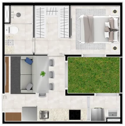 Imagem Apartamento à venda no Morumbi, São Paulo-SP: 1 quarto, 1 suíte, 1 banheiro, 28m²! Venha conferir!