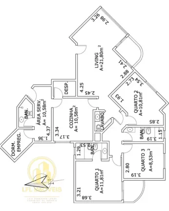 Imagem Espaçoso Apartamento de 3 Dormitórios e 3 vagas, na Vila Suzana