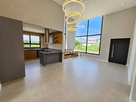 Imagem Casa de esquina em condomínio alto padrão, com 3 suítes e escritório à venda, por R$ 2.000.000 - Indaiatuba Interior de São Paulo