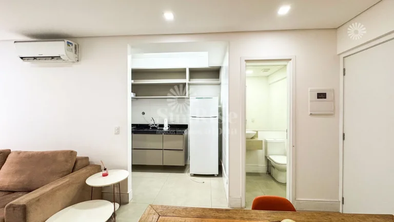 Imagem Apartamento mobiliado para alugar com 1 suíte e 1 vaga 49m² - R$5.172,00 pacote Alphaville - Barueri/SP