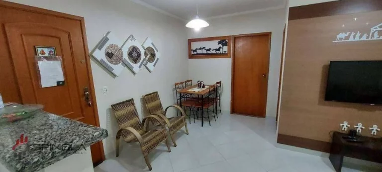 Imagem Apartamento com 1 dormitório à venda, 49 m² por R$ 400.000,00 - Aviação - Praia Grande/SP