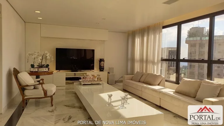 Imagem Apartamento a venda no Belvedere, um apartamento de 4 quartos a venda, 240 m² e 5 vagas livres, acabamento impecável