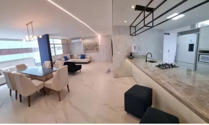 Imagem A 5ª Avenida Imóveis selecionou esse lindíssimo apartamento no Corredor da Vitoria VISTA MAR Baía de Todos os Santos: 3 suítes mobiliado e equipado