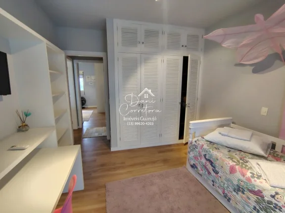 Imagem Apartamento atualizado e reformado com vista para o mar e lazer, 3 quartos com suíte e 2 vagas na Pitangueiras, Guarujá-SP - 165m² de área.