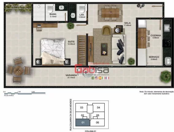 Imagem Quarto e Sala no Braga