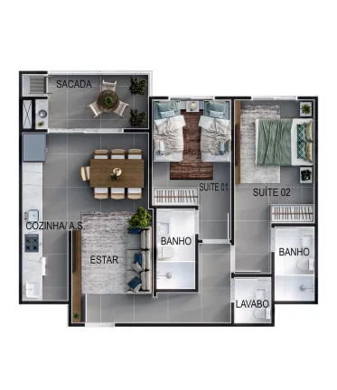 Imagem San Andrés - Apartamento à venda no bairro Bombas - Bombinhas/SC