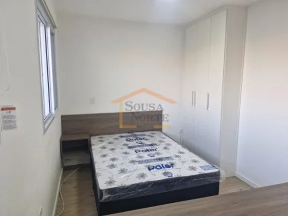 Imagem Apartamento estilo Studio, TOTALMENTE MOBILIADO, dormitório com armários planejados e cama de casa...