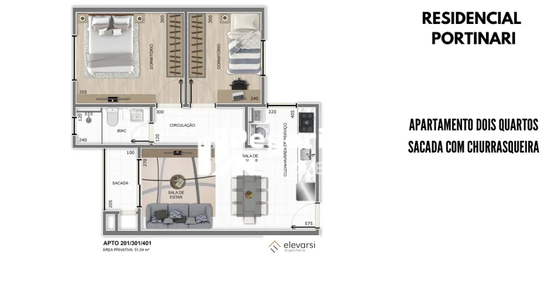 Imagem Apartamento à venda em Pinhais, Estância Pinhais, com 3 quartos, 47,82m²