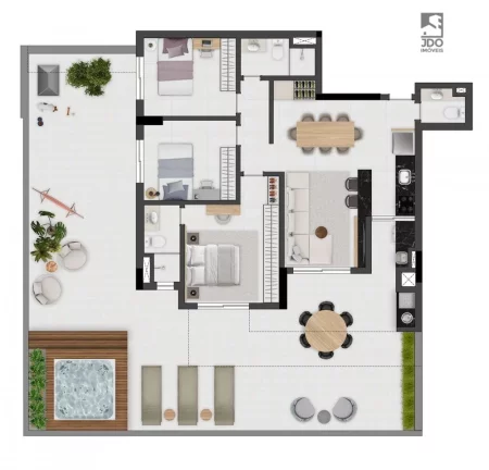 Imagem Apartamento Garden a Venda no bairro Água Verde - Curitiba, PR