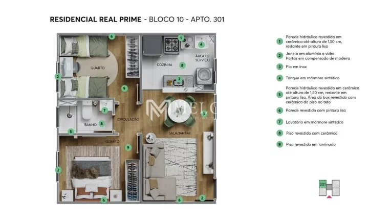Imagem Venha conhecer o seu novo apartamento em Camaragibe com 2 quartos.