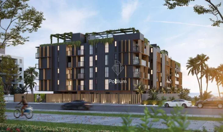 Imagem Apartamento térreo com área privativa pé na areia a beira mar da praia de Areia Dourada. -AP1569