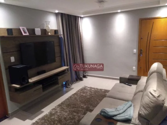Imagem Linda cobertura em Guarulhos, com 2 dormitórios, sala com sacada, 2 banheiros, cozinha espaçosa com planejado e balcão americano de granito e uma área