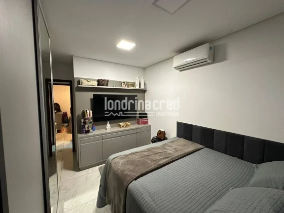 Imagem Casa toda planejada na Zona Norte de Londrina, com área de lazer c/ churrasqueira – conforto, economia e espaço para crescer! 3 vagas e energia solar.