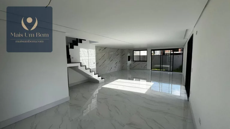 Imagem Sobrado Tríplex com Terraço em condomínio fechado com Piscina, 3 suítes, 171 m² por R$ 1.290.000 - Santa Cândida - Curitiba/PR