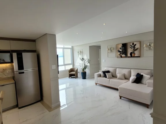 Imagem Apartamento frente mar reformado com 2 dormitórios à venda, 85 m² - Aparecida - Santos/SP
