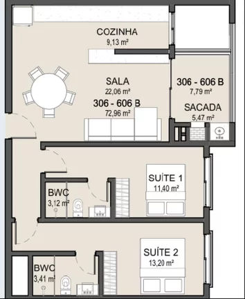 Imagem Saint Tropez - Residencial - Apartamento à venda no bairro Ingleses do Rio Vermelho - Florianópolis/SC