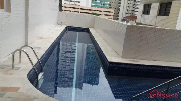 Imagem 2 dormitorios 2 suites 1 vaga demarcada Boqueirão Santos