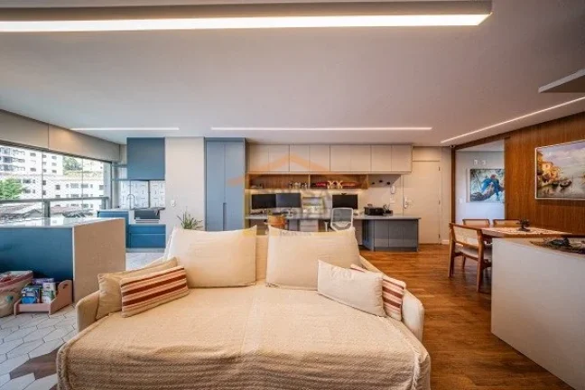 Imagem Apartamento com 109m², 2 dormitórios, sendo 2 suites, 3 banheiros no total e 2 vagas de garagem. P...