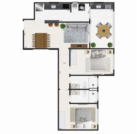 Imagem APARTAMENTO COM 78.28 m² - CENTRO - MONGAGUA SP