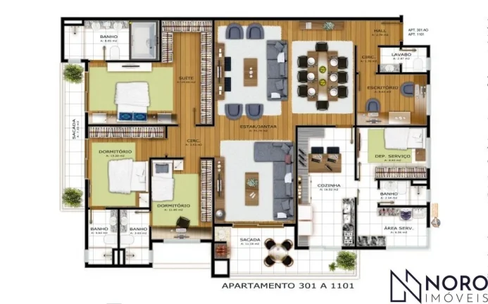Imagem Apartamentoà venda, 3 suites, 3 vagas, no bairro Lourdes